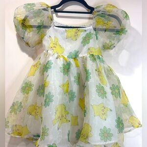 Pokémon Pikachu Organza Puff Sleeve Dress – NWT – Girls Size 6/7